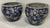 Chinoiserie Vintage Chinese Koi Fish Porcelain Jardiniere Blue With Floral Fish Bowl, Pair For Sale - Image 3 of 12