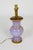 Metal Lilac Alexandrite Glass Amphora Lamp W/ Gilded Accents For Sale - Image 7 of 9