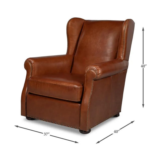 Classic Leather Armchair For Sale - Image 12 of 12