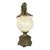Tour De Force American Table Lamp; Alabaster Ball, Ca. 1910, Boy-Student Sculpture For Sale