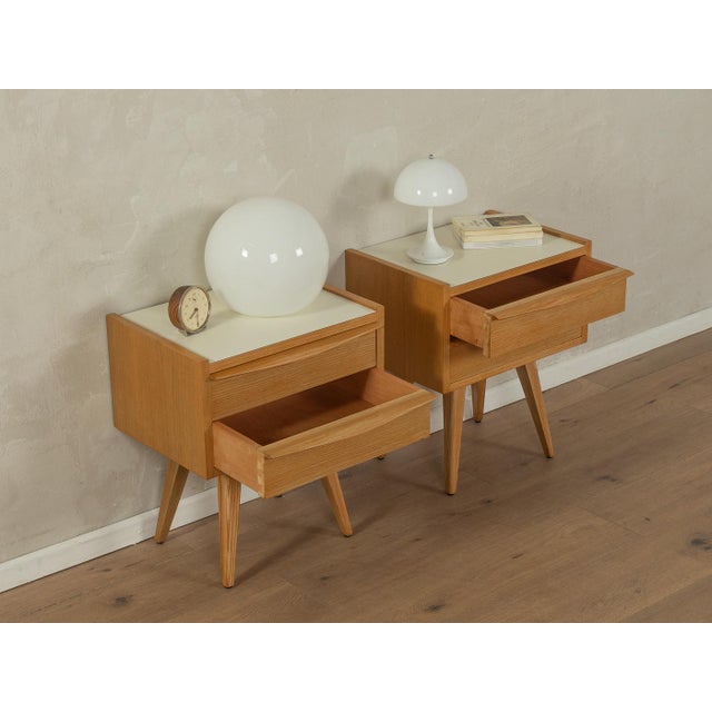 Mid-Century Modern Vintage Bedside Tables, 1950s, Set of 2 For Sale - Image 3 of 10