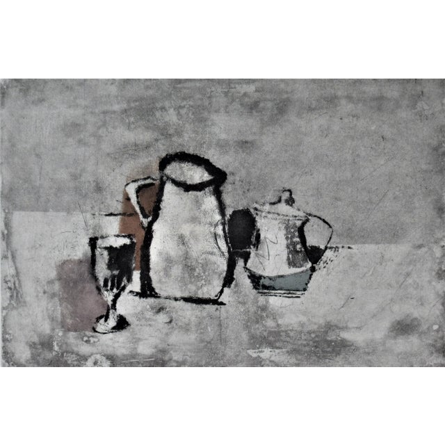 This artwork titled "Pot au Lait" c.1980 is an original aquatint by noted Swiss artist Annapia Antonini, b.1942. It is...