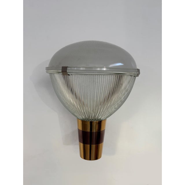 Italian Brass and Glass Wall Light from Stilnovo, 1960s For Sale - Image 6 of 14