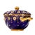 Ceramic Antique Coalport Jewelled Cobalt Blue Twin-Handled Covered Bowl, 1872 For Sale - Image 7 of 14