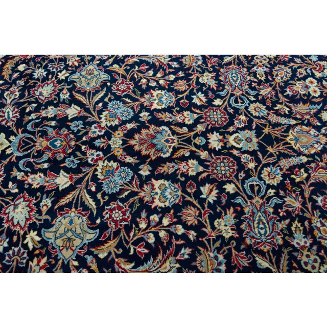 Hand-Knotted Kashan Cork Oriental Rug in Wool For Sale - Image 4 of 9
