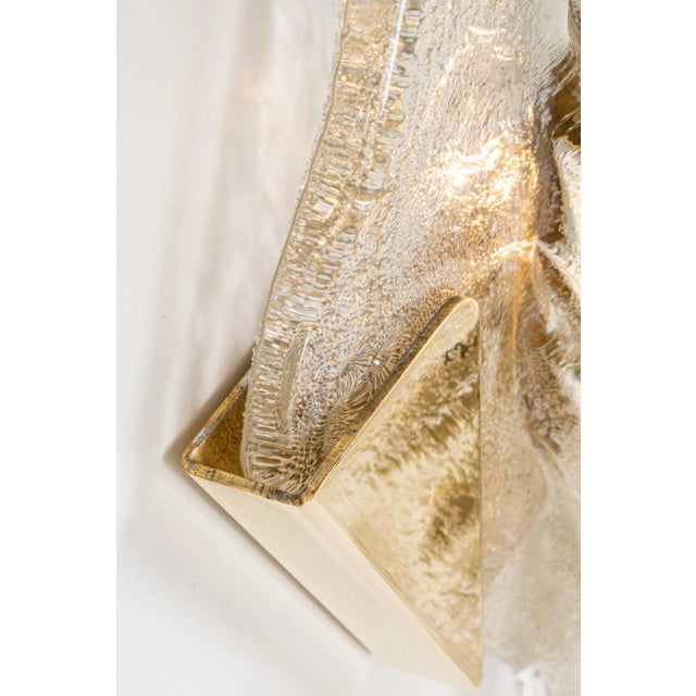 Large German Vanity Angular Murano Glass Sconces by Hillebrand, 1960s, Set of 2 For Sale - Image 4 of 13