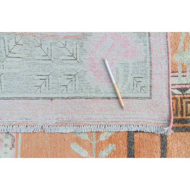 1920s Antique Pictorial Khotan Samarkand Hand-Knotted Rug - 5′5.5″ × 8′10″ For Sale - Image 9 of 10