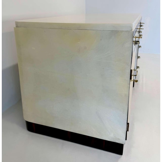 Italian Art Deco Parchment Desk by Osvaldo Borsani, 1940s For Sale - Image 6 of 18