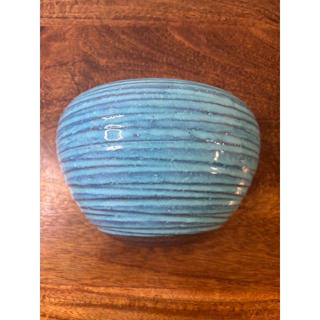 Bitossi Vintage Bitossi for Rosenthal Netter Wall Planter Blue Ceramic, Italy For Sale - Image 4 of 8