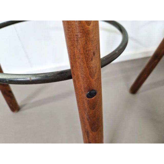 Spanish Marbella Bar Stools attributed to Sergio Rodrigues, 1960s, Set of 3 For Sale - Image 4 of 10
