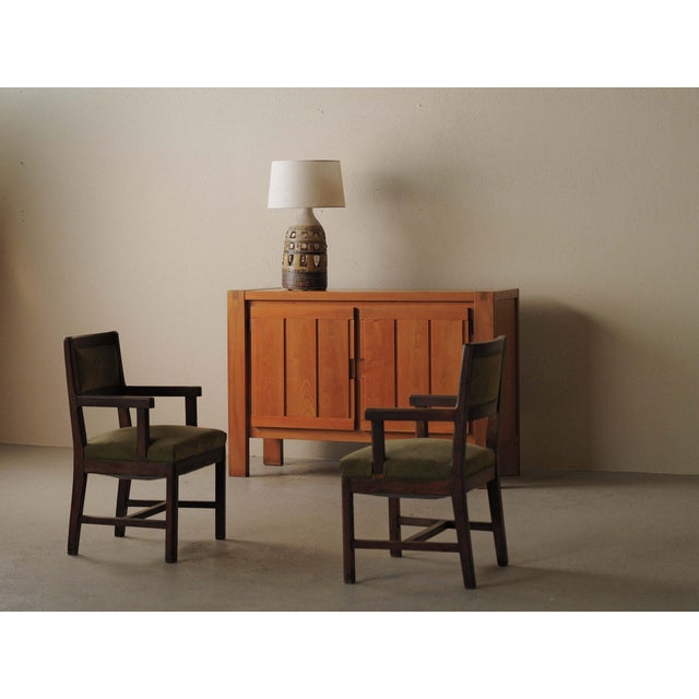 Vintage Two-Door Elm Sideboard, France, 1980 For Sale - Image 10 of 13