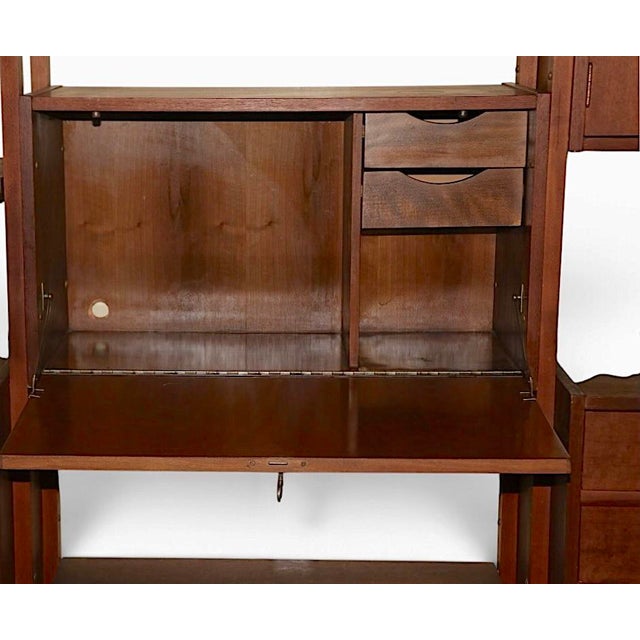 Freestanding Mid Century Danish Modern Style Wall Unit C. 1950/60's For Sale - Image 13 of 18