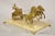 Mid 20th Century Vintage Gold Gilt Metal Roman Horse Drawn Chariot Sculpture on Marble Base For Sale - Image 12 of 12