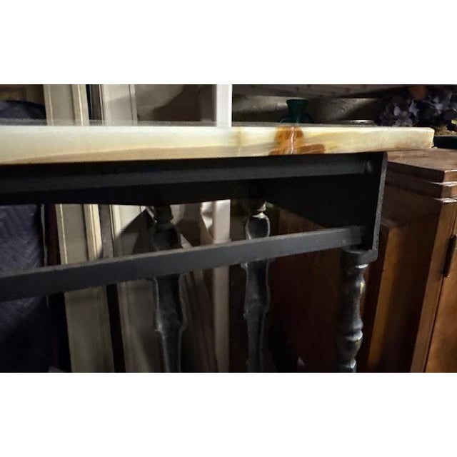 1950s Onyx Top Console Table For Sale - Image 10 of 12