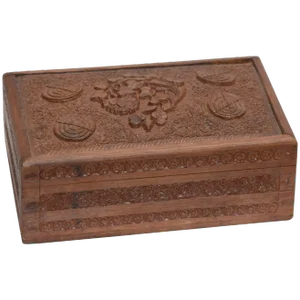 Carved Rosewood Tea Caddy