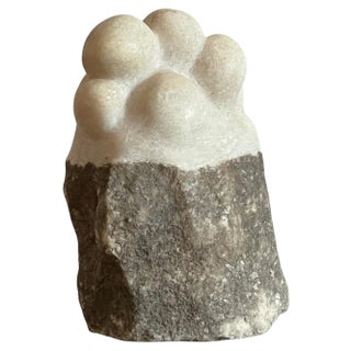 Hand Carved Marble Sculpture by Tom Von Kaenel For Sale