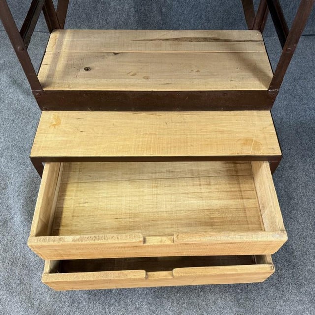 Restoration Hardware Dutch Shipyard Tower Shelving With Ladder For Sale - Image 10 of 17