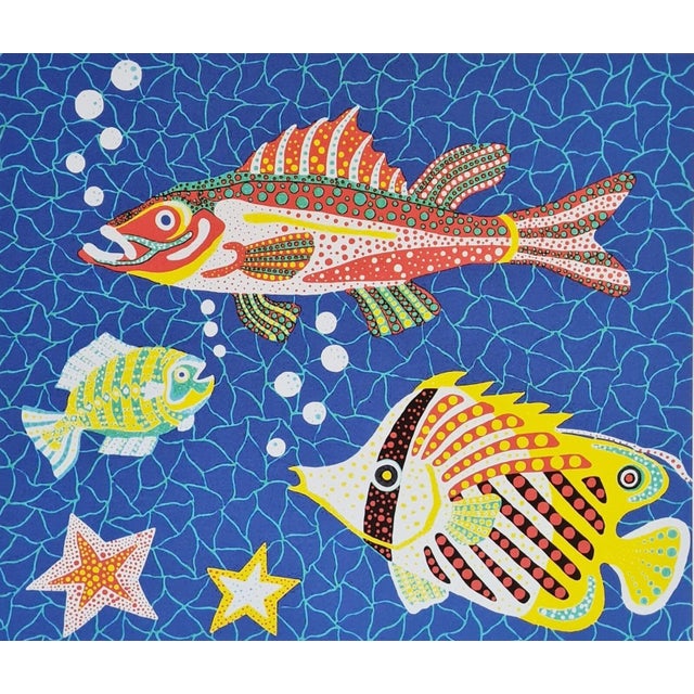 Yayoi Kusama "Sea" Limited Edition Lithograph (After). Limited Edition Lithograph of 500 - Numbers signed in Pencil....