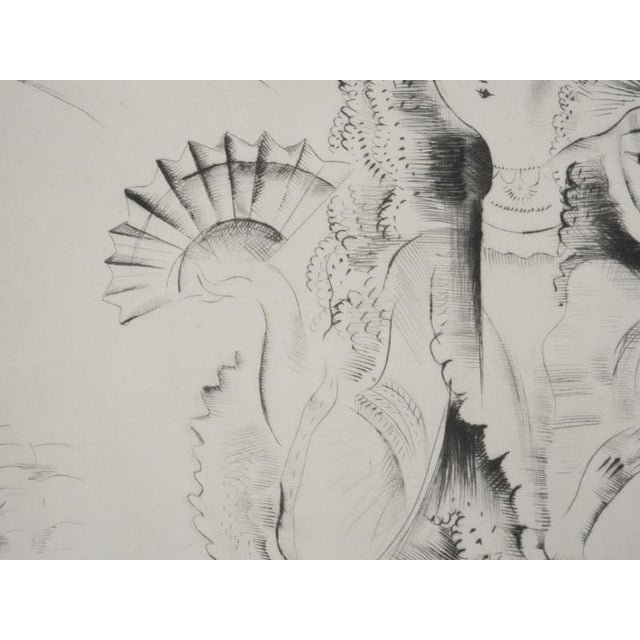 Mily Possoz, Three Gallant Women, Original Signed Engraving For Sale - Image 4 of 9