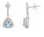Sparkling Aquamarine Diamond Wedding Dangle Earrings for Her- a Pair For Sale