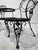 Metal Woodard Furniture Tete-A-Tete Wrought Iron Outdoor Chantilly Rose Tete a Tete Chair Bench Loveseat For Sale - Image 7 of 11