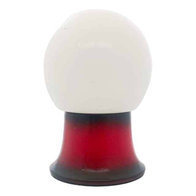 Sphere Table Lamp in Opaline Glass For Sale