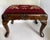 Antique English Needlepoint Footstool With Carved Queen Anne Style Legs For Sale - Image 9 of 11