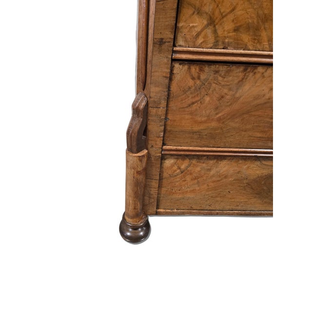 19th Century Biedermeier Walnut Secretary Cabinet With Fitted Interior For Sale - Image 4 of 9