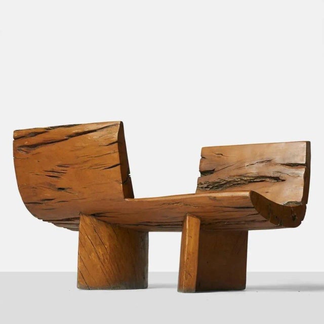 Brown Tete a Tete Bench by Hugo Franca For Sale - Image 8 of 9