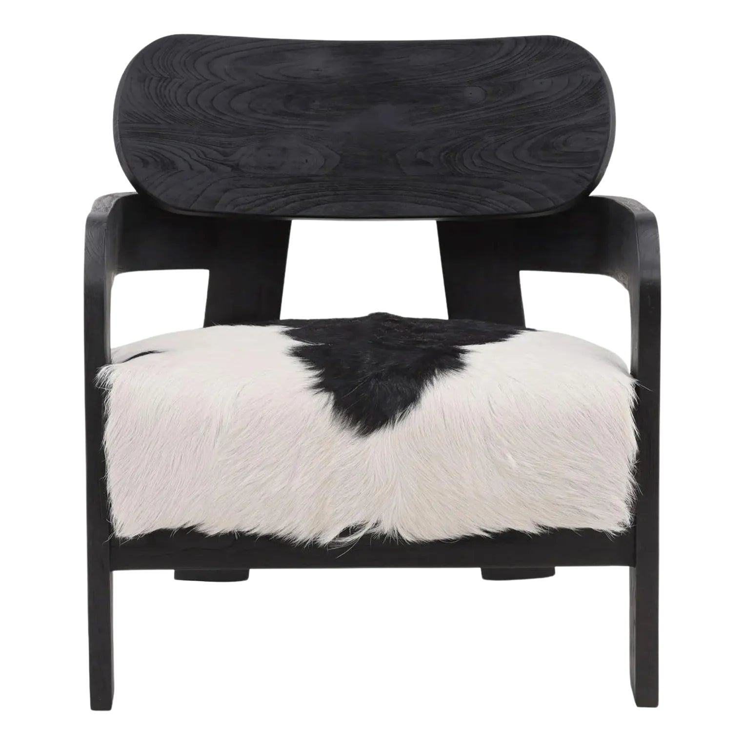 Mod Black & White Hide Chair | Chairish