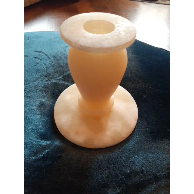1980s Solid Marble Single Candle Holder For Sale - Image 4 of 4