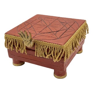 Vintage Alchemical Hermetic Secret Geometry Seal Box With Hand Handle For Sale