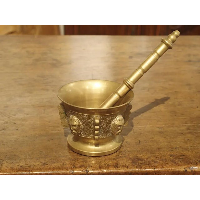 Small 19th Century French Bronze Mortar With Pestle For Sale - Image 13 of 13