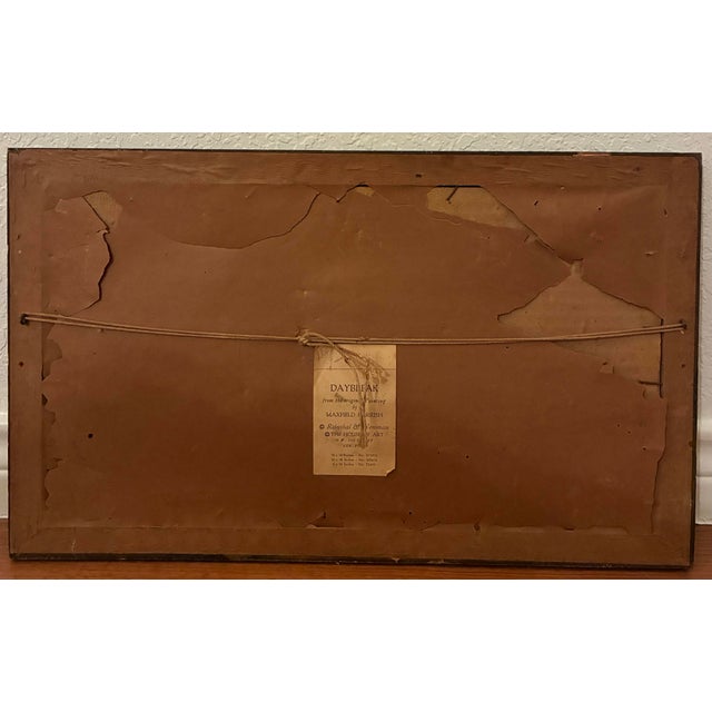 “Daybreak” by Maxfield Parrish | Iconic Early 20th-Century Art Print, Original Frame For Sale In Dallas - Image 6 of 9