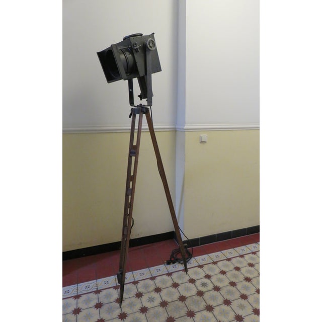 Stage Spotlight on Wooden Stand, 1930s For Sale - Image 18 of 18
