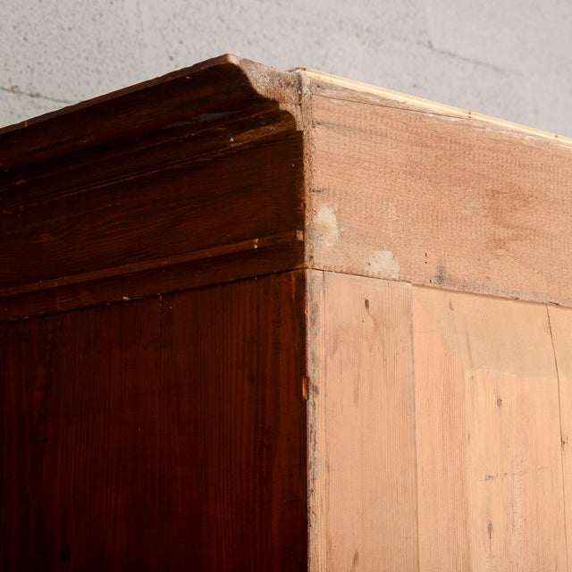 Antique 19th Century Two-door Wardrobe in Solid Fir, Italy For Sale - Image 9 of 18