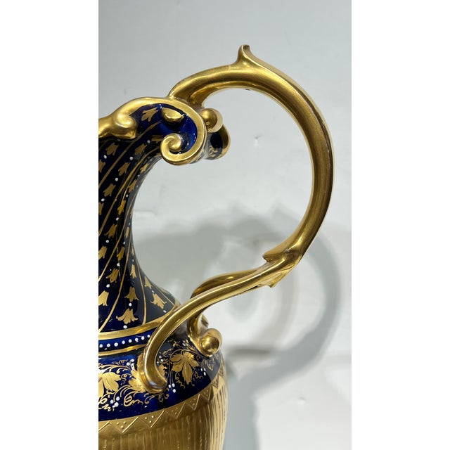 Ceramic 19th Century Royal Vienna Neoclassical Porcelain Ewer on Stand For Sale - Image 7 of 12