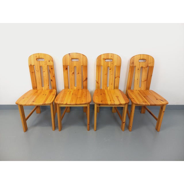 Vintage Pine Chairs, 1970s, Set of 4 For Sale - Image 10 of 18