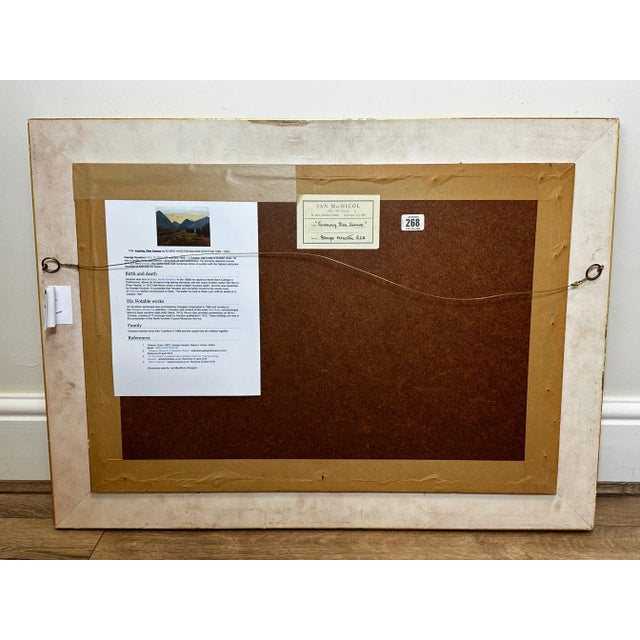 Oil Painting Scottish Highlands Moor Evening Glen Sannox Signed George Houston, Framed For Sale - Image 4 of 12