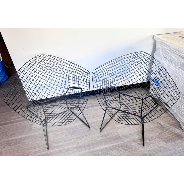 Original Harry Bertoia "Diamond" Lounge Chairs for Knoll International For Sale - Image 16 of 17