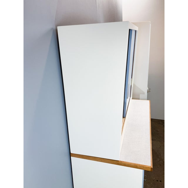 Kitchen Wall Cabinet with Blue-Grey Fronts, 1960s For Sale - Image 4 of 6
