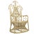 Rustic Matthew Izzo Lollipop Peacock Rattan Armchair For Sale - Image 3 of 7