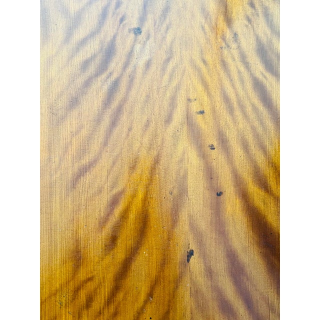 Vintage Diminutive Tiger Wood Cabinet With Mirror For Sale - Image 11 of 13