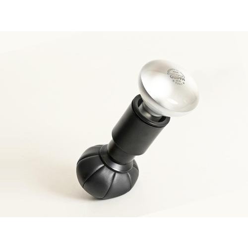 Model 600/C Black Leather Table Lamp by Gino Sarfatti for Arteluce, Italy, 1966 For Sale - Image 9 of 13