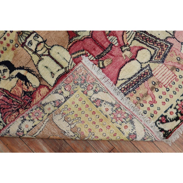 Expressionism Early 20th Century Zabihi Collection Persian Pictorial Lavar Kerman Rug - 2'7" x 4'1" For Sale - Image 3 of 6
