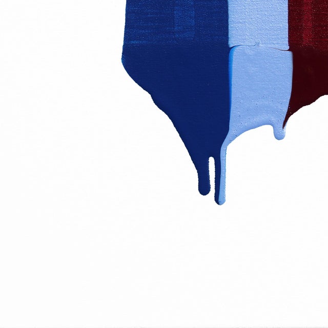 Fils I Colors DXC - Colorful Mixed Media Abstract Blue Painting on Canvas Original Artwork by Raul De La Torre For Sale - Image 4 of 9