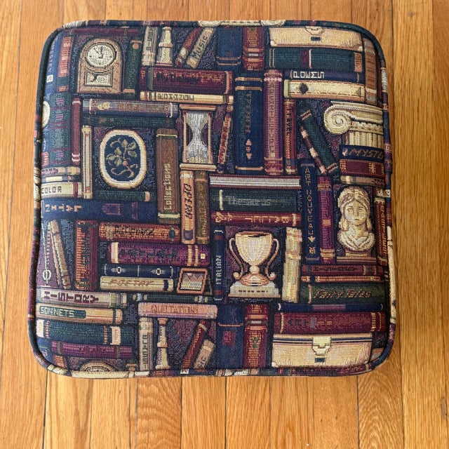 Rustic Small Midcentury Library Foot Stool For Sale - Image 3 of 6