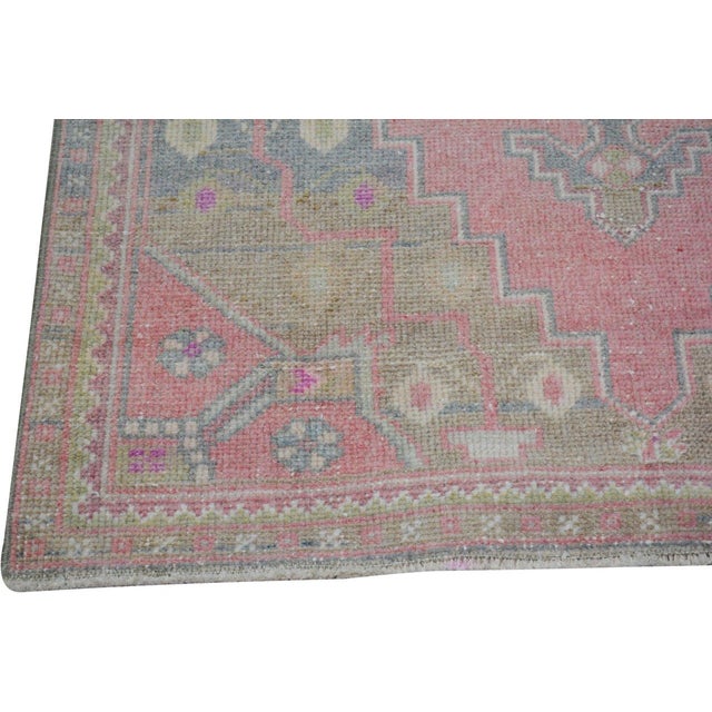 Vintage Turkish Anatolian Hand Knotted Wool Rug, 3'3''x7'5'' For Sale - Image 4 of 5