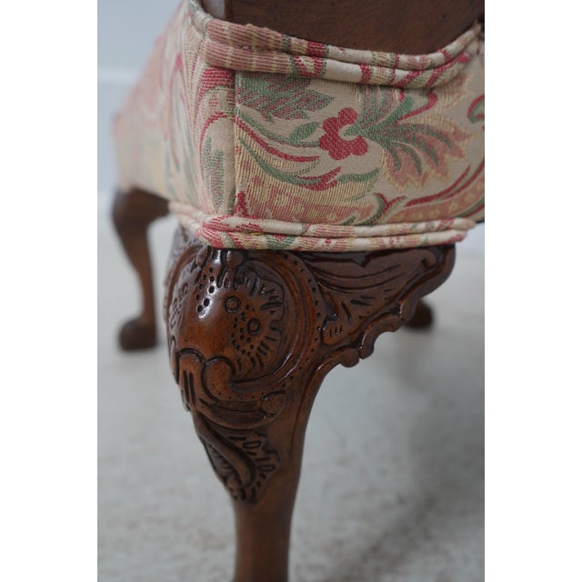 Pair Chippendale Paw Feet Newly Upholstered Armchairs For Sale - Image 15 of 18