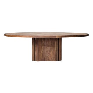 Aperta C1 120 American Walnut Round Coffee Table by Mokko Amsterdam For Sale